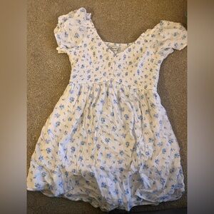 Hollister Floral Sweetheart Dress Skort Floral White